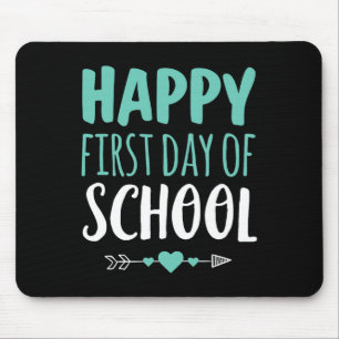 Tapis De Souris Joyeux Premier Jour De L'École Enseignant Étudiant