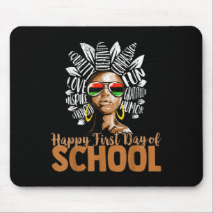 Tapis De Souris Joyeux premier jour d'école enseignant