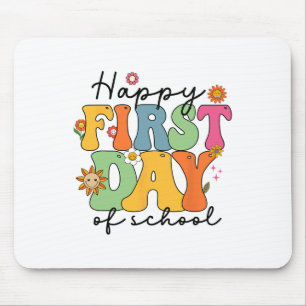 Tapis De Souris Joyeux premier jour d'école enseignant enfants ren