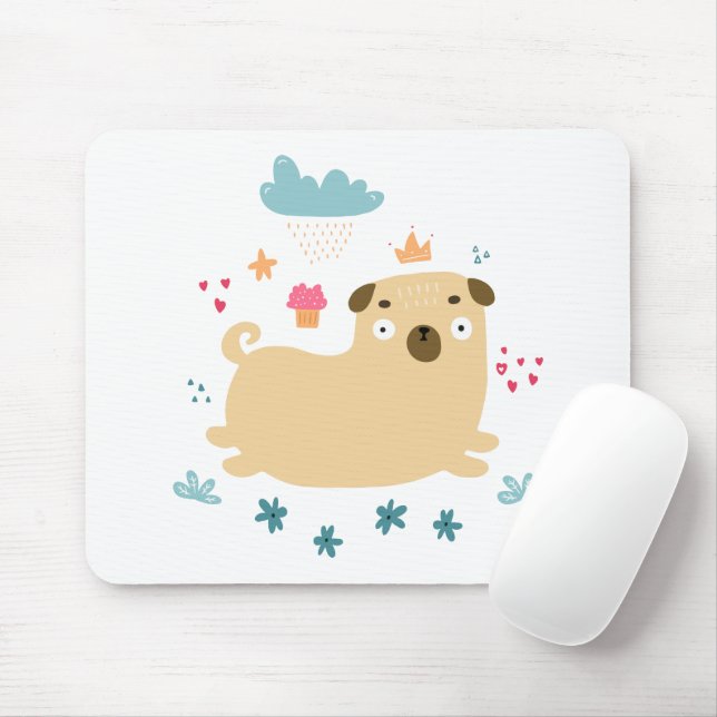 Tapis De Souris Joyeux Puggy Mousepad (Avec souris)