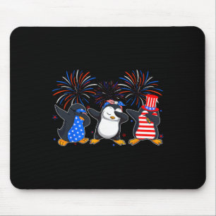 Tapis De Souris Joyeux Quatre Juillet - Animaux Patriotiques - Man