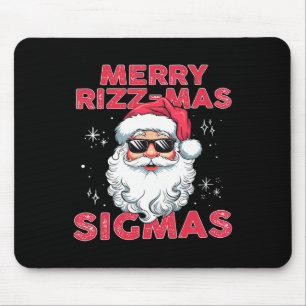 Tapis De Souris Joyeux Rizz Mas Sigmas - Cool Père Noël Face Gen A