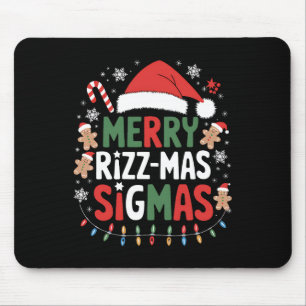 Tapis De Souris Joyeux Rizz Mas Sigmas Funny Gen Alpha X mas Père 