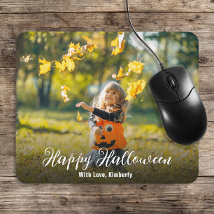 Tapis De Souris Joyeux script Halloween personnalisé
