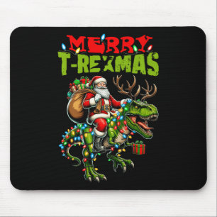 Tapis De Souris Joyeux T-rexmas Noël Noël Noël T Rex Dinosaur Amou