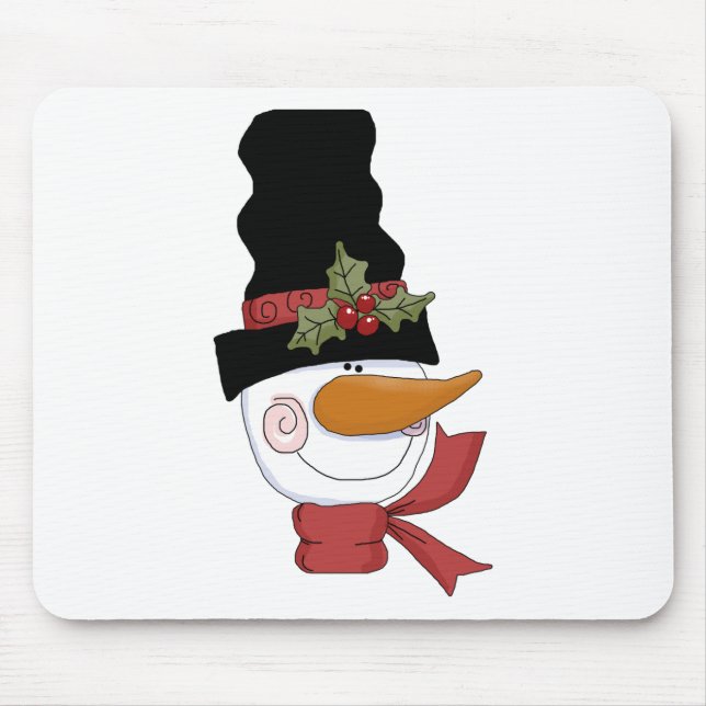 Tapis De Souris Joyeux tee-shirts et cadeaux Snowman (Devant)