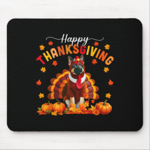 Tapis De Souris Joyeux Thanksgiving Cosplay Automne Chien de Berge