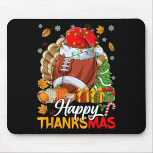 Tapis De Souris Joyeux Thanksmas Football Santa Hat Thanksgiving C