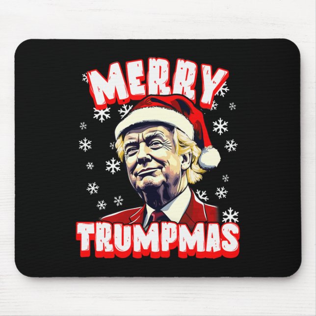 Tapis De Souris Joyeux Trumpmas Noël Trump Père Noël Trump Noël (Devant)