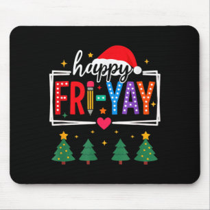 Tapis De Souris Joyeux Vendredi Noël Professeur Fête Vacances Scol