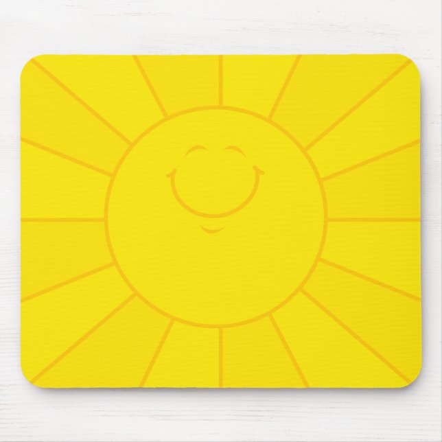 Tapis De Souris Joyeux visage Sun Mousepad (Devant)