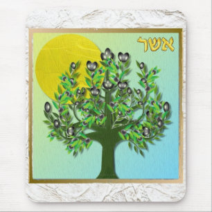 Tapis De Souris Judaica 12 Tribus Israël Asher