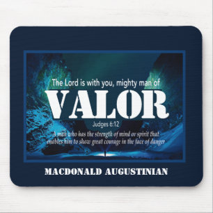 Tapis De Souris Juges 6:12 VALOR Mighty Man Personnalisé