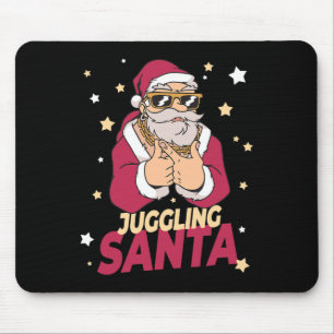 Tapis De Souris Juggling Santa Claus Christmas Holiday Juggling Ju