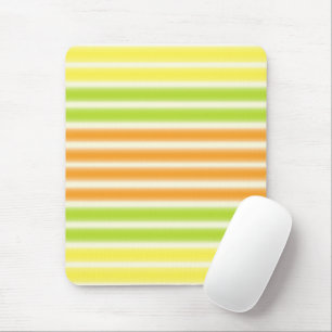 Tapis De Souris Juicy Citrus Lemon Lime And Orange Stripes