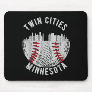 Tapis De Souris Jumelles villes cool Minnesota Mn Baseball Skyline
