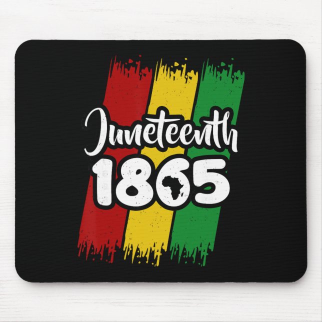 Tapis De Souris Juneteenth 1865 Histoire des Noirs Libération Afro (Devant)