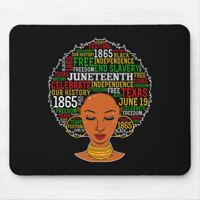 Tapis De Souris Junetten Femmes Chemises JunetDix Afro Junetten (Devant)