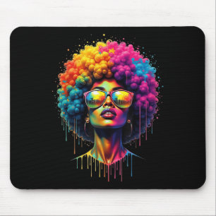 Tapis De Souris Junetten Queen Afro Melanin Drip Black Pride