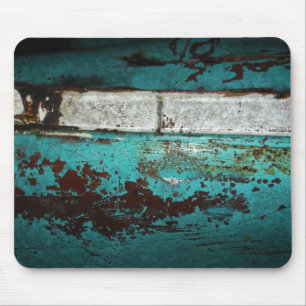 Tapis De Souris Junk Yard vintage car 50's aqua turquoise
