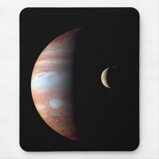 Tapis De Souris Jupiter Géant Gaz Planète & Io Galilée Lune (Devant)