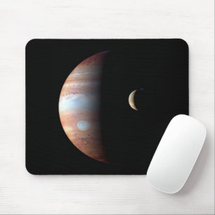 Tapis De Souris Jupiter Planète Géante Gazeuse & Io Lune Galiléenn