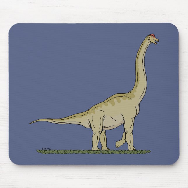 Tapis De Souris Jurassique Dinosaure Brachiosaurus (Devant)