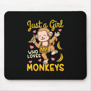 Tapis De Souris Just A Girl Who Love Monkeys