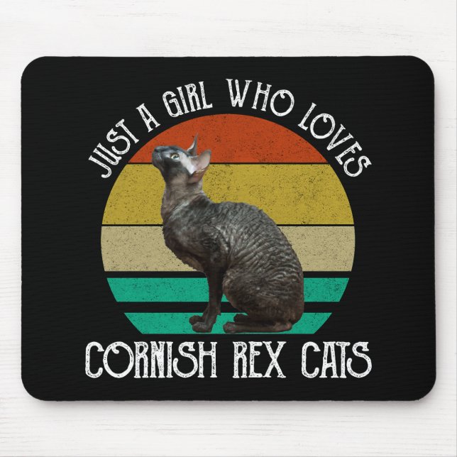 Tapis De Souris Just A Girl Who Loves Cornish Rex Cats (Devant)