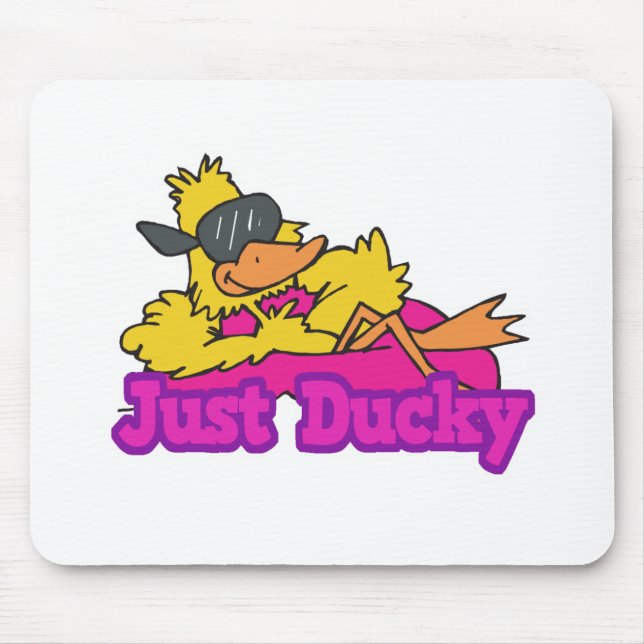 Tapis De Souris Juste Duckie Duck sur Radeau (Devant)