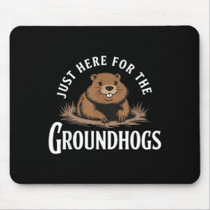 Tapis De Souris Juste ici pour les marmottes drôle