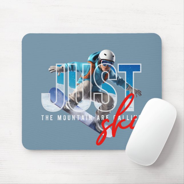 Tapis De Souris Juste Ski | (Avec souris)