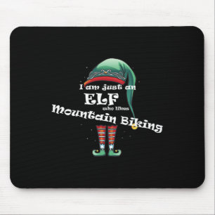 Tapis De Souris Juste un elfe qui aime le design de vélo de montag