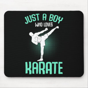 Tapis De Souris Juste Un Garçon Qui Aime Karate Kids Garçons