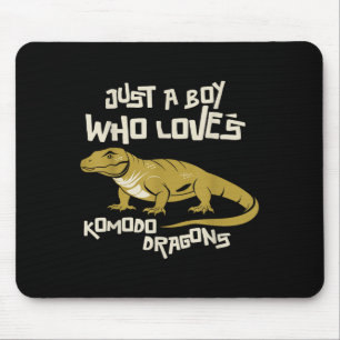 Tapis De Souris Juste Un Garçon Qui Aime Komodo Dragons Animal Rep