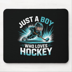 Tapis De Souris Juste un garçon qui aime le hockey _2