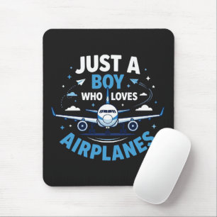 Tapis De Souris Juste un garçon qui aime les avions