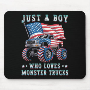 Tapis De Souris Juste Un Garçon Qui Aime Monster Trucks American F