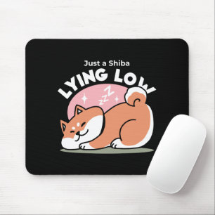 Tapis De Souris Juste un Shiba allongé bas : mignonne conception S