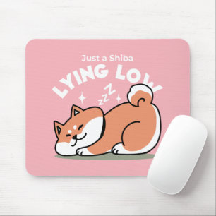 Tapis De Souris Juste un Shiba allongé bas : mignonne conception S