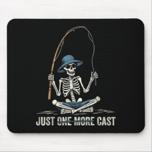 Tapis De Souris Juste Une Citation De Plus Drôle Skeleton Fishing