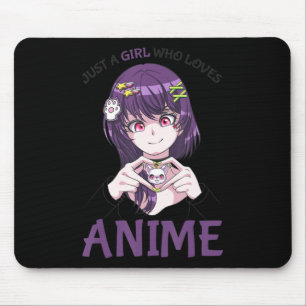 Tapis De Souris Juste Une Fille Qui Aime Anime Adolescentes Filles