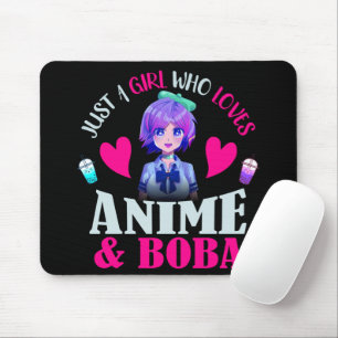 Tapis De Souris Juste une fille qui aime Anime et Boba