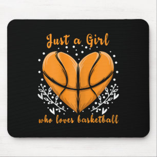 Tapis De Souris Juste une fille qui aime Basketball Sports Femmes