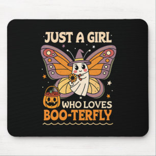 Tapis De Souris Juste une fille qui aime Boo-terfly papillon H