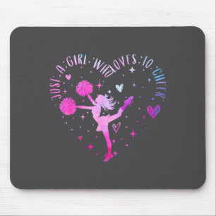 Tapis De Souris Juste une fille qui aime encourager la meneuse de