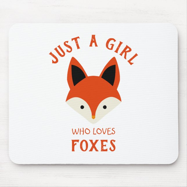 Tapis De Souris Juste une fille qui aime Foxes (Devant)