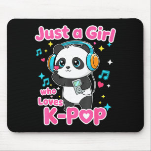 Tapis De Souris Juste Une Fille Qui Aime K-p Panda Mignon 