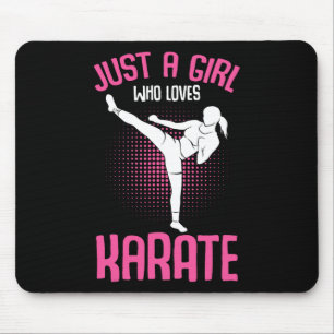 Tapis De Souris Juste Une Fille Qui Aime Karaté Les Filles Enfants