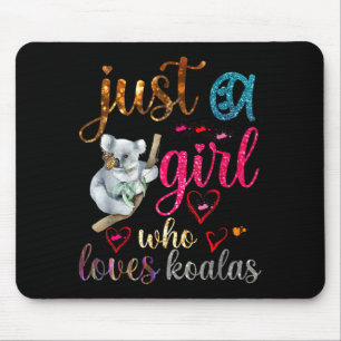 Tapis De Souris Juste une fille qui aime Koala Bear Papa Maman Gar